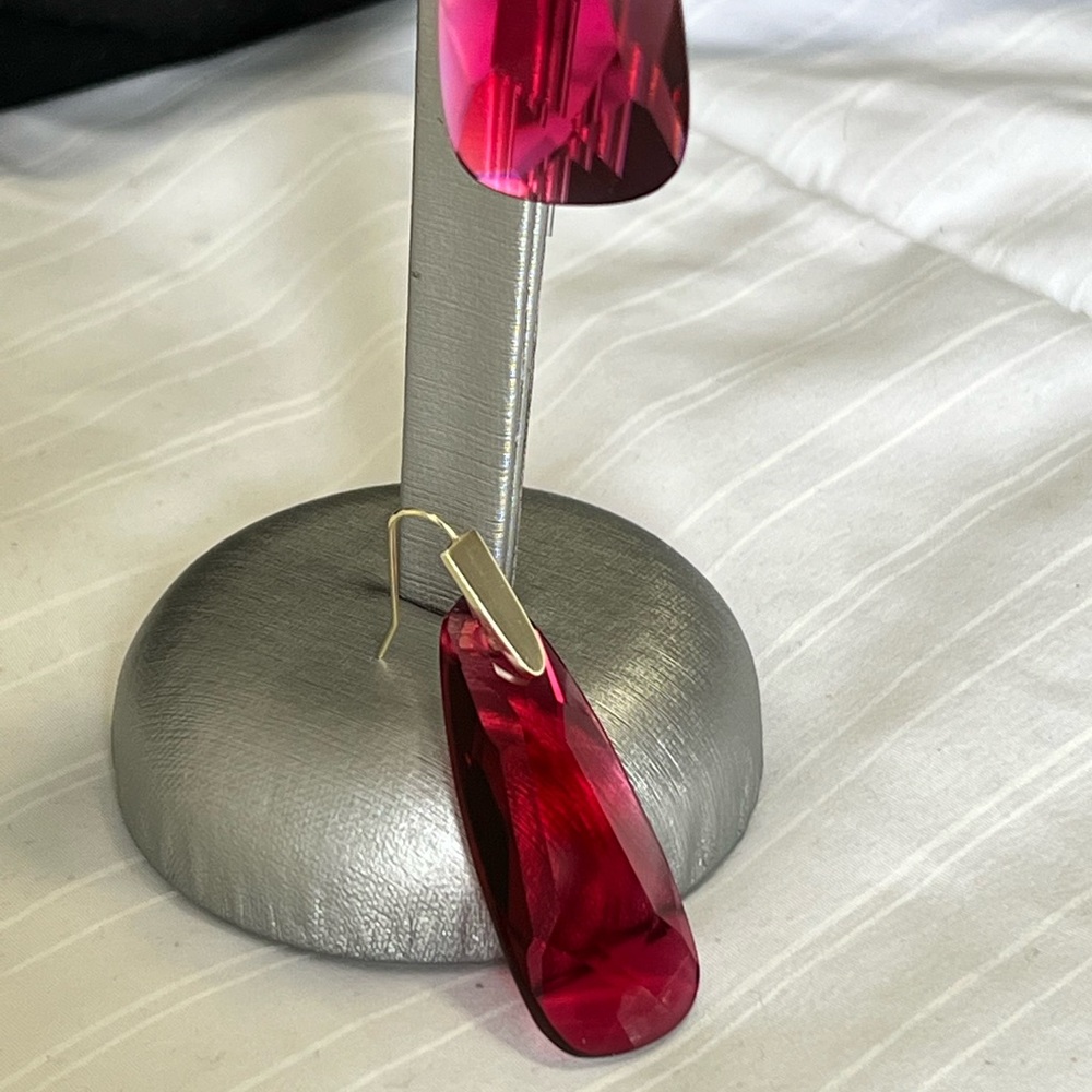 NWT Kendra Scott RARE & Retired Maize Earrings Clear Berry & Yellow Gold GORG! - Picture 8 of 9